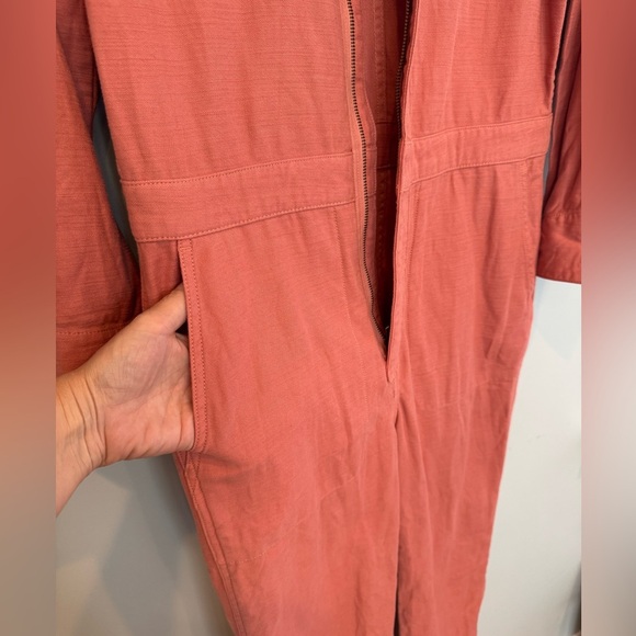 Madewell Zip Pocket Coverall Jumpsuit Rose Dust Size M - Picture 6 of 10